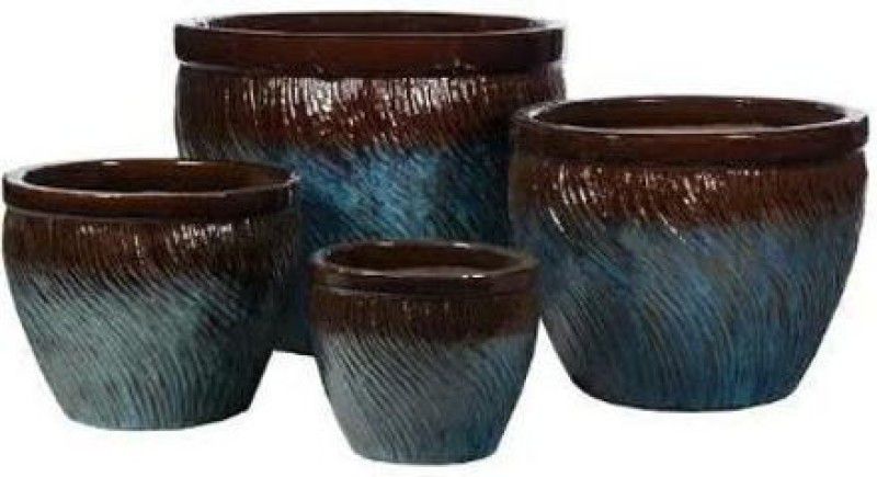 HEAVYELECTRI Ceramic Vase  (5.9 inch, Brown)