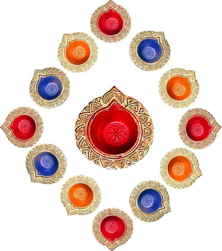 AYOG Diya for Diwali Decoration Terracotta Mitti Diyas - Set of 24 Terracotta (Pack of 24) Table Diya Set  (Height: 2 inch)