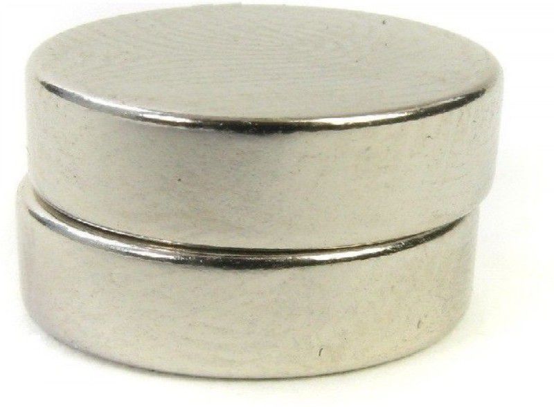 ART IFACT 2 Pieces of 18mm x 6mm Neodymium Magnets - N52 Disc / Cylindrical magnets - Rare Earth NdfeB Fridge Magnet, Multipurpose Office Magnets, Magnetic Paper Holder Pack of 2  (Silver)