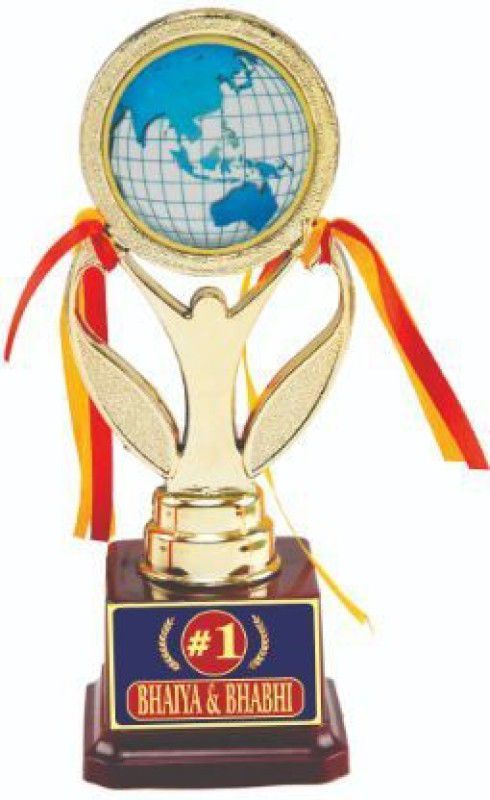 AARK INDIA Bhaiya Bhabhi (Brother &Sister In Law) Anniversary
/Festival Gift:Trophy: Award (PC001308) Trophy  (8.5 Inch)