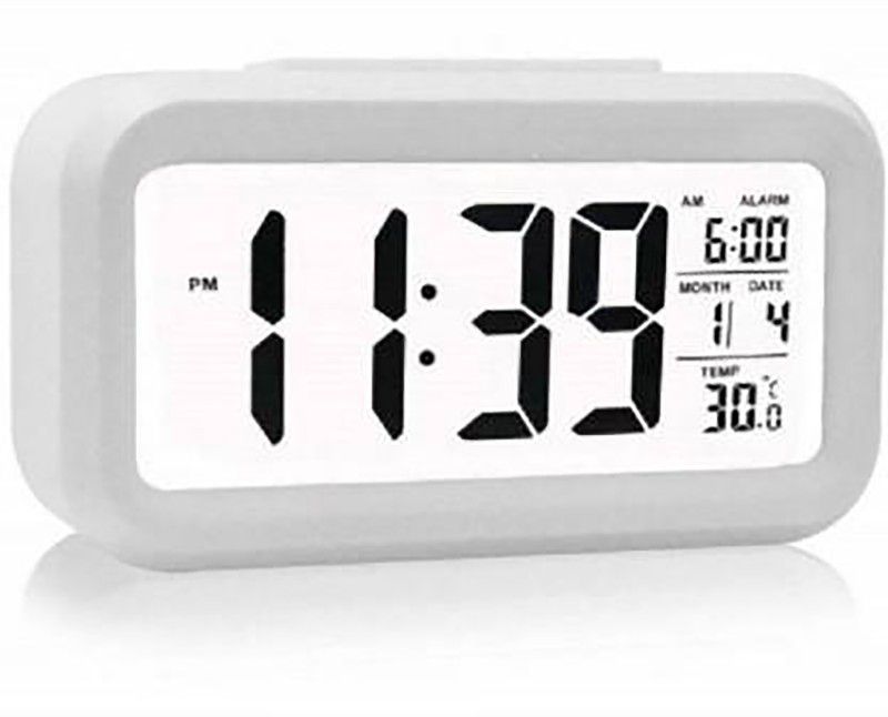 Aai Chandika Digital White Clock