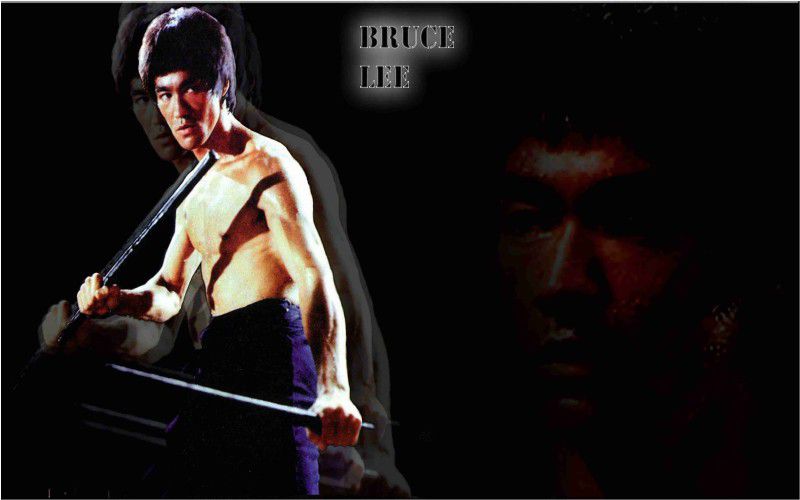 Bruce Lee Motivational Poster For Room With Gloss Lamination M57 Paper Print  (12 inch X 18 inch, Rolled)