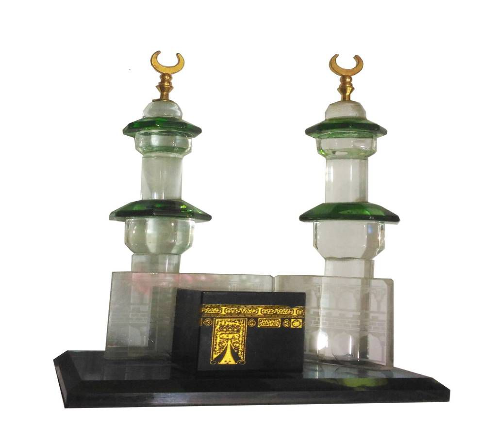 Mecca Sharif Like Glass Showpiece for Gift-15cm