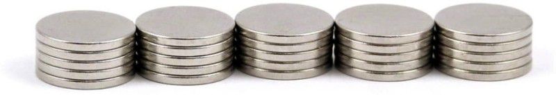 ART IFACT 20 Pieces of 12mm x 1.5mm Neodymium Magnets - N52 Disc / Cylindrical magnets - Rare Earth NdfeB Fridge Magnet, Multipurpose Office Magnets, Magnetic Paper Holder Pack of 20  (Silver)