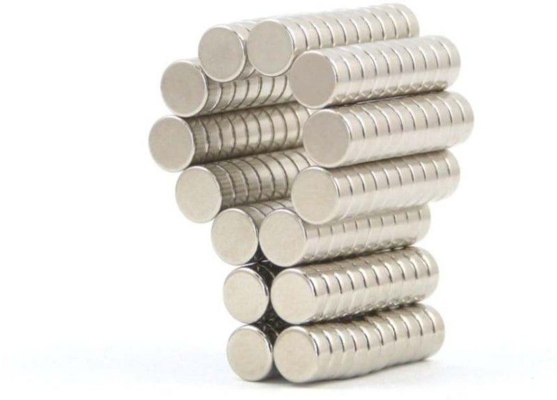 ART IFACT 100 Pieces of 5mm x 1.5mm Neodymium Magnets - N52 Disc magnets - Rare Earth NdfeB Fridge Magnet Pack of 100  (Silver)