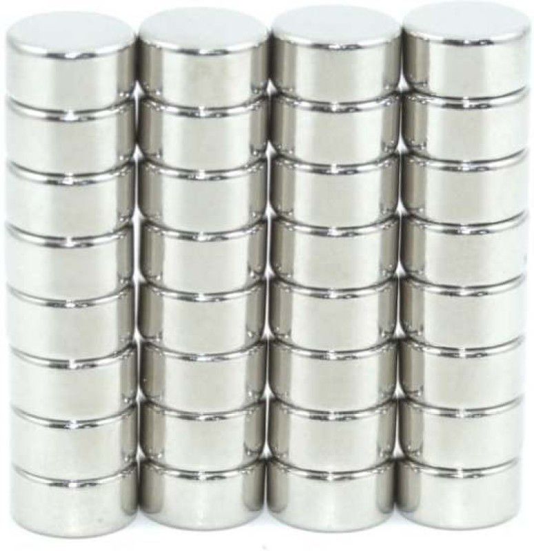 ART IFACT 20 Pieces of 8mm x 3mm Neodymium Magnets - N52 Disc / Cylindrical magnets - Rare Earth NdfeB Fridge Magnet, Multipurpose Office Magnets, Magnetic Paper Holder Pack of 20  (Silver)