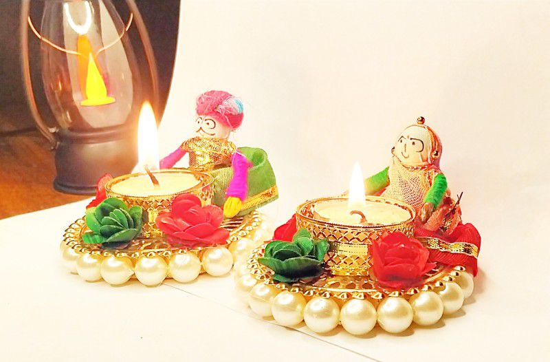 UD HUB Diwali Decoration items for home decoration | Candle wax for Diwali Home Decor Candle  (Multicolor, Pack of 2)