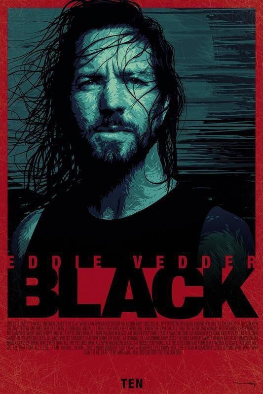 Eddie Vedder Black Poster Paper Print Print Poster on 13x19 Inches Paper Print  (19 inch X 13 inch, Rolled)