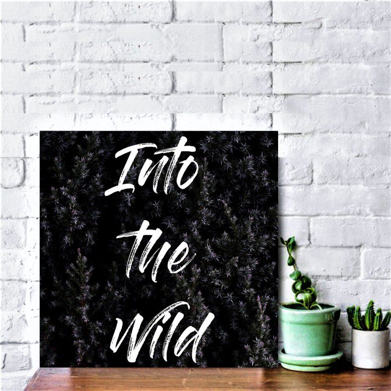 Chaque Decor "Into the Wild" Textured Wall Art Panel in pinewood(9.5x9.5) Digital Reprint 9.5 inch x 1 inch Painting  (Without Frame)