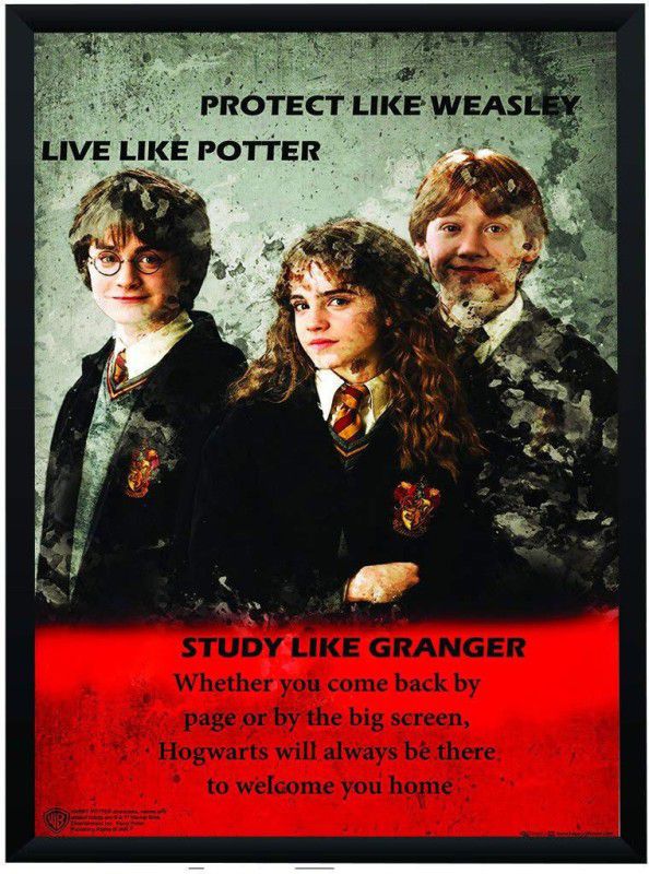 WB Official Licensed Live Like Potter Protect Like Weasley Study Like Granger Poster A4 Frame Paper Print  (11.7 inch X 8.3 inch, Rolled)