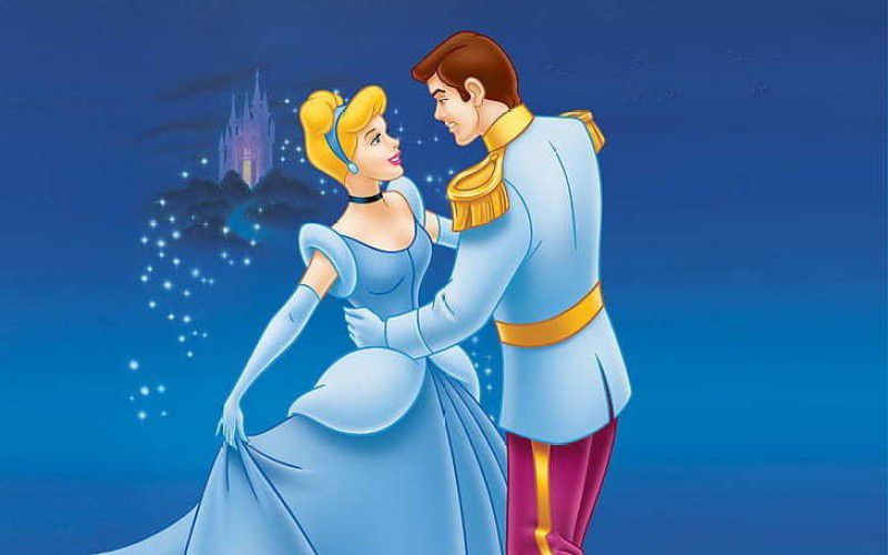 Cinderella And Prince Charming Dancing Cartoons Walt Disney Matte Finish Poster Photographic Paper  (12 inch X 18 inch)