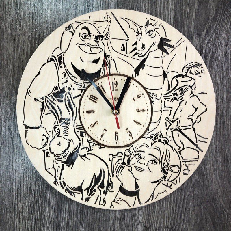 Qeznef Analog 30 cm X 30 cm Wall Clock  (Beige, Without Glass, Standard)