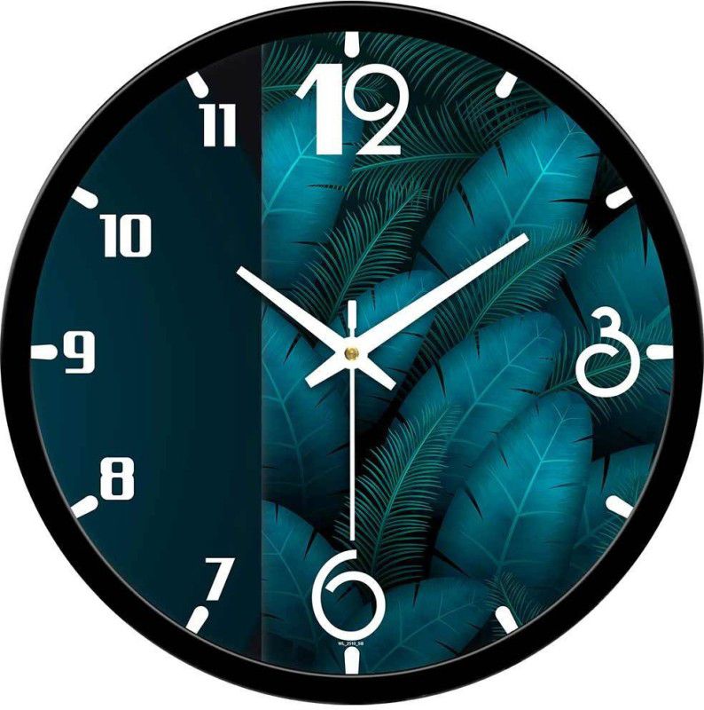 Flipkart SmartBuy Analog 30 cm X 30 cm Wall Clock  (Light Green, With Glass, Standard)