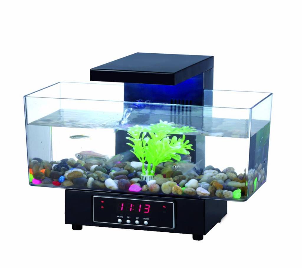 USB Desktop LCD Clock with Aquarium
