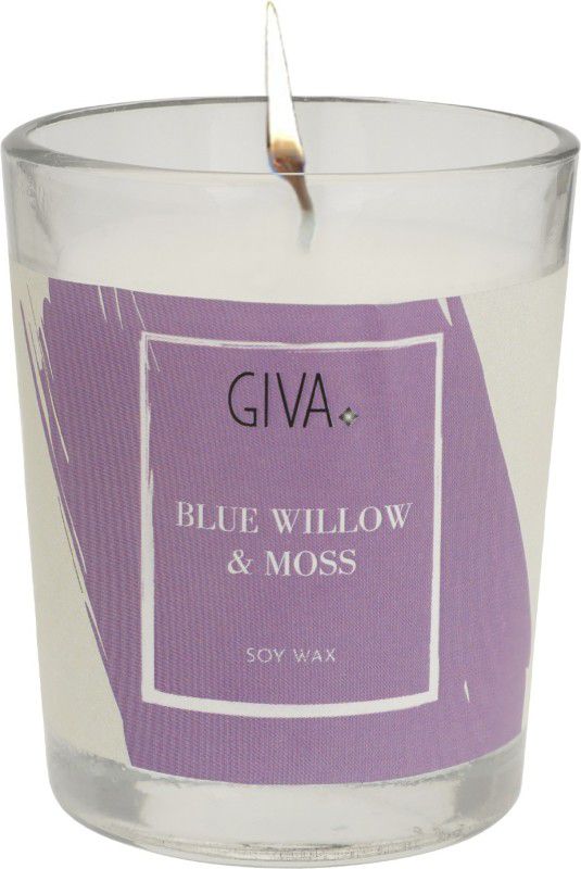 GIVA Blue Willow & Moss Candle Candle  (Blue, Pack of 1)