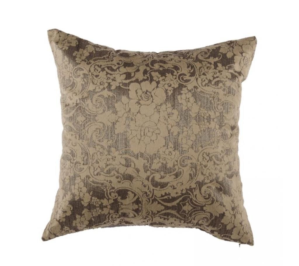 Bronze and metallic Silk Cushion Cover by Ivoryniche