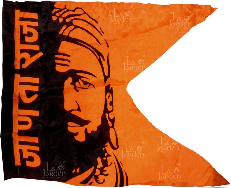 la jarden eautifully Single Color Printed JAANTA RAJA, Shivaji MAHARAJ Flag Double Sided Wind Outdoor Flag Flag  (Satin)