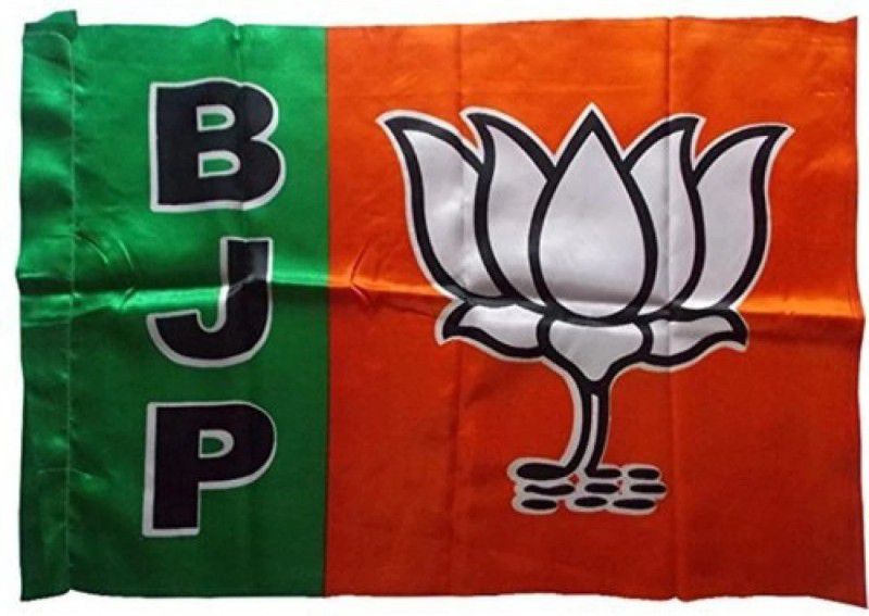 Ethnochic BJP Party flag Rectangle Outdoor Flag Flag  (Rayon)