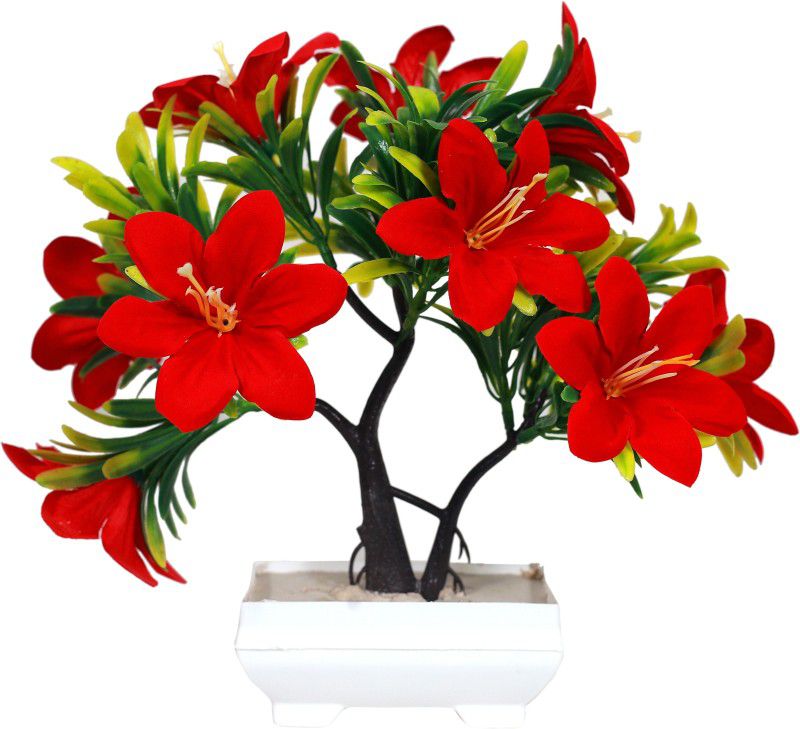 RESILIENCE Bonsai Wild Artificial Plant with Pot  (23 cm, Multicolor)