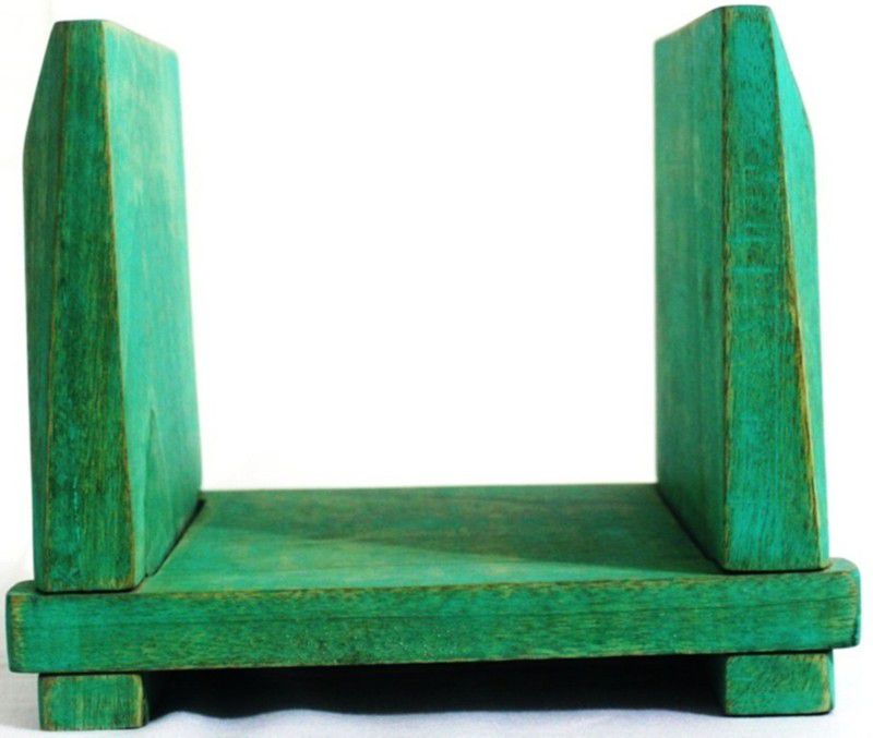 Online Art Effects Wood Book End  (Green, Pack of 1)