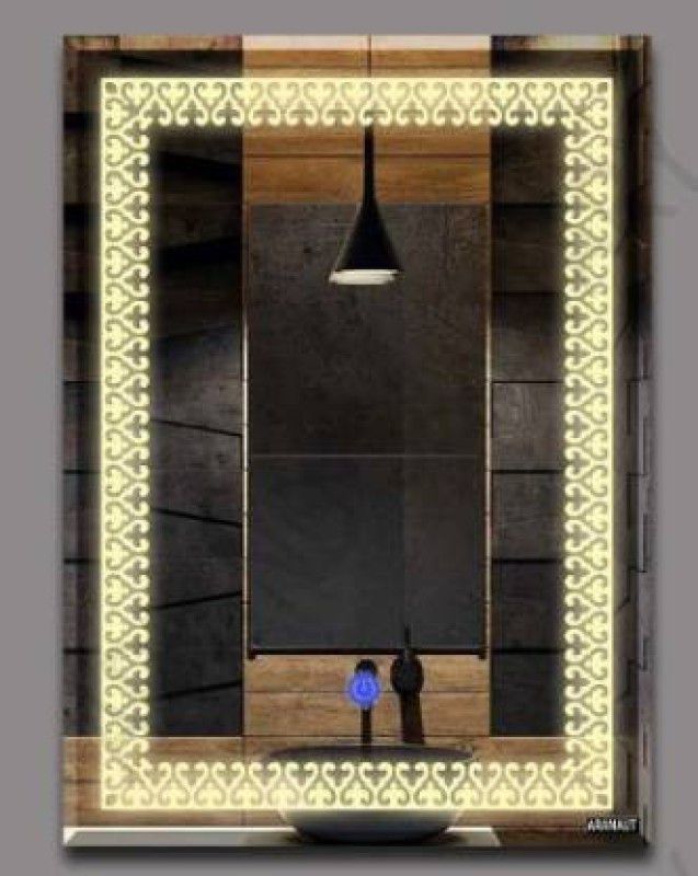 HIMANS 818 Led Wall Mirror 12x18 Lighted Mirror Lighted Mirror  (Rectangle Finish : polished)