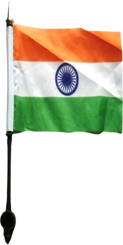 Jiyansh Traders Indian Flag Rectangle Car Window Flag Flag  (Polyester)