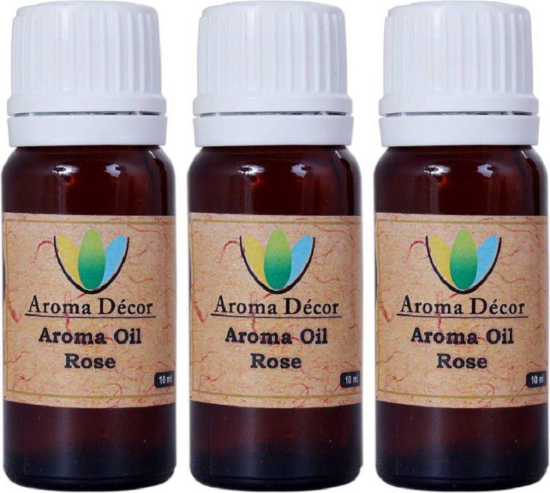 Bright Shop Aroma Oil For Diffuser Pack Of 3 Rose Fragrance Oil Air Freshner (10 ML) Oil Burner Aroma Oil  (3 x 3.33 ml)