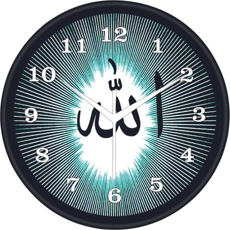 Analog Wall Clock  (Light Green, With Glass)