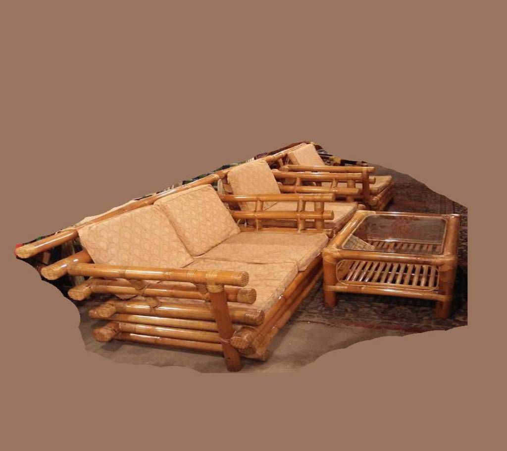 bamboo sofa 4 set. used 1 yer