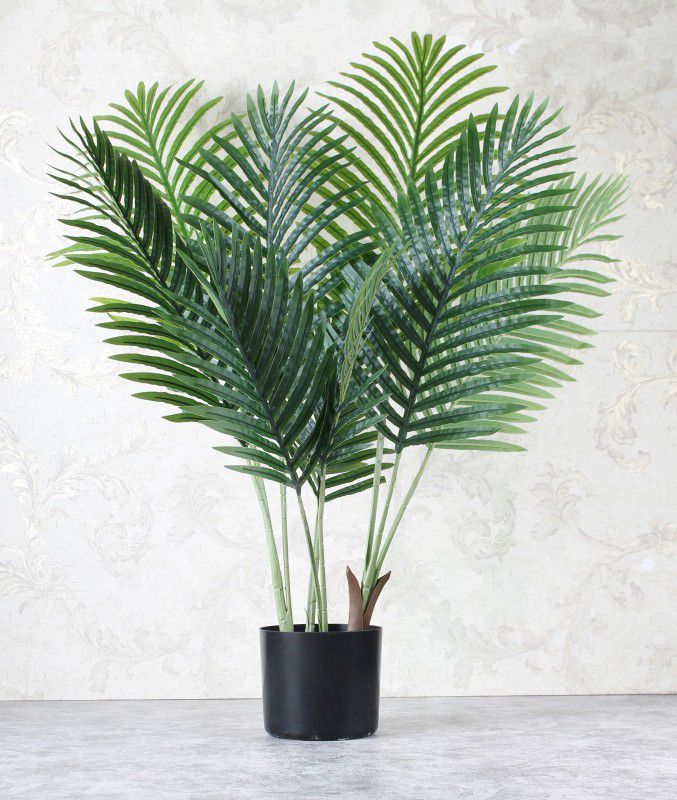 Elemntl Areca Palm Artificial Plant with Pot  (100 cm, Green)