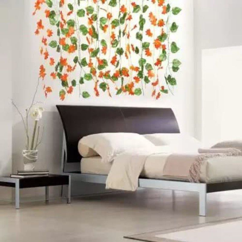 Hichaki Traders Decor and Maple Leaf Junglee Theme Combo Wall Hanging Specials (Green and Orange Artificial Plant  (45 cm, Orange, Green)