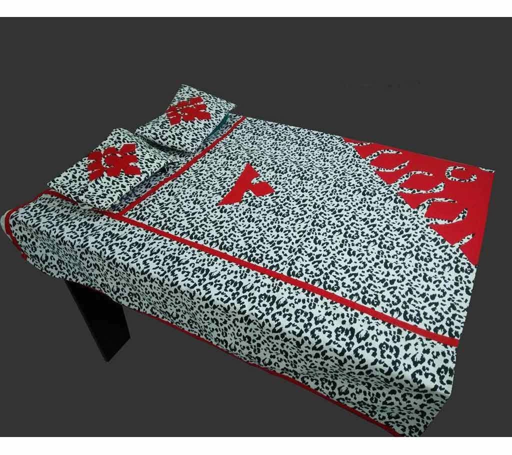Printed double size bed cover set