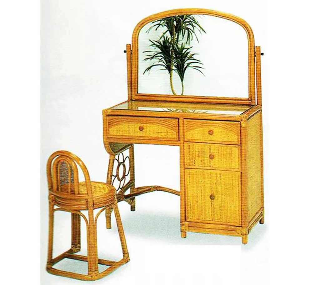 Cane Dressing table with stool