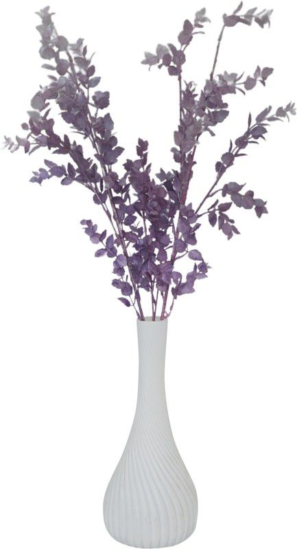 decormasters artificial coloured mint leaf bunch with pot Wild Artificial Plant with Pot  (80 cm, Purple)