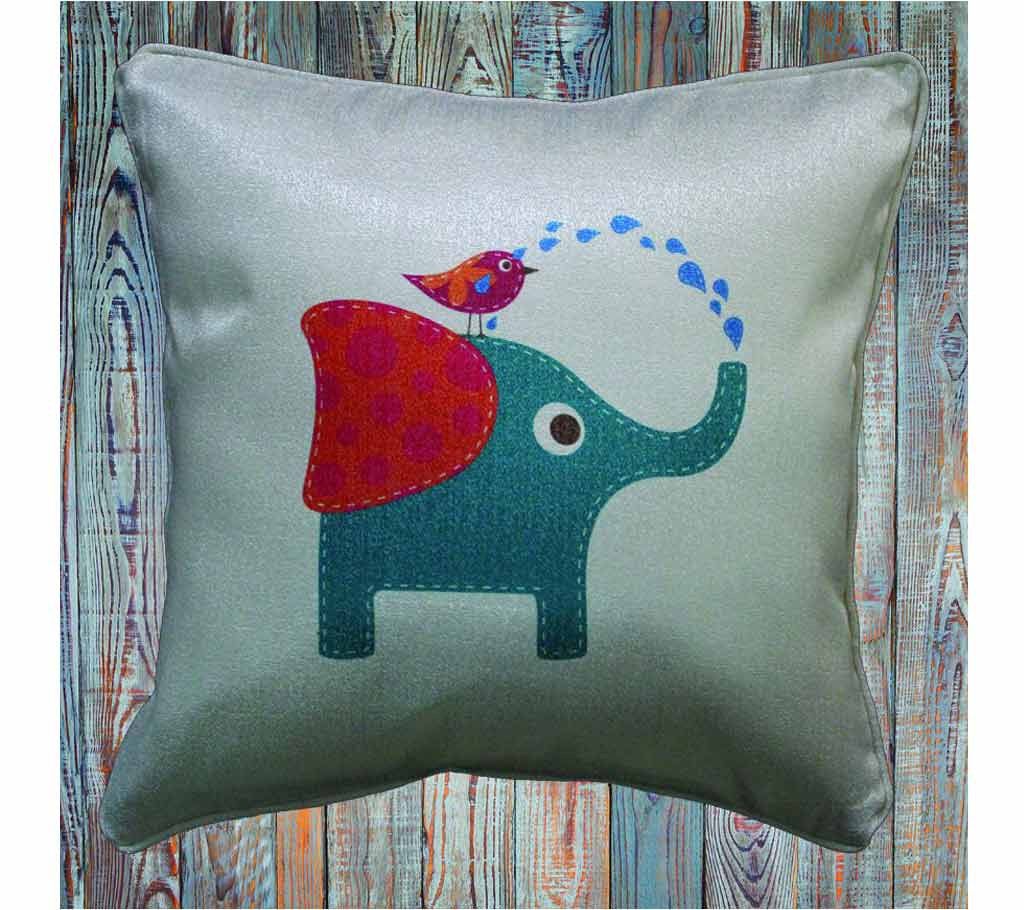 Elephant & Bird Cushion Cover