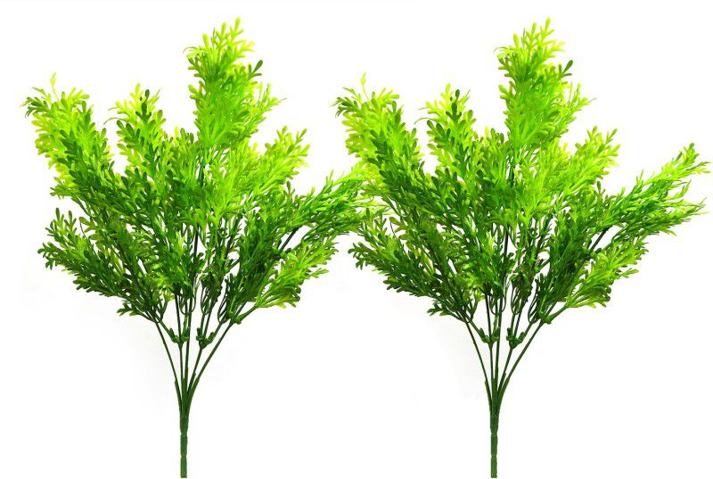 decormasters Pair of Artificial Plant Bunches parsley leaves bunch Wild Artificial Plant  (30 cm, Green)