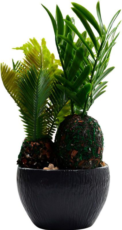 DeoDap artificial potted plant with pot Wild Artificial Plant with Pot  (29 cm, Green)