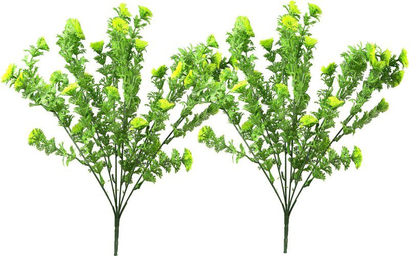 decormasters Pair of Artificial Plant Bunches Corriender Big Bunch Wild Artificial Plant  (35 cm, Green)