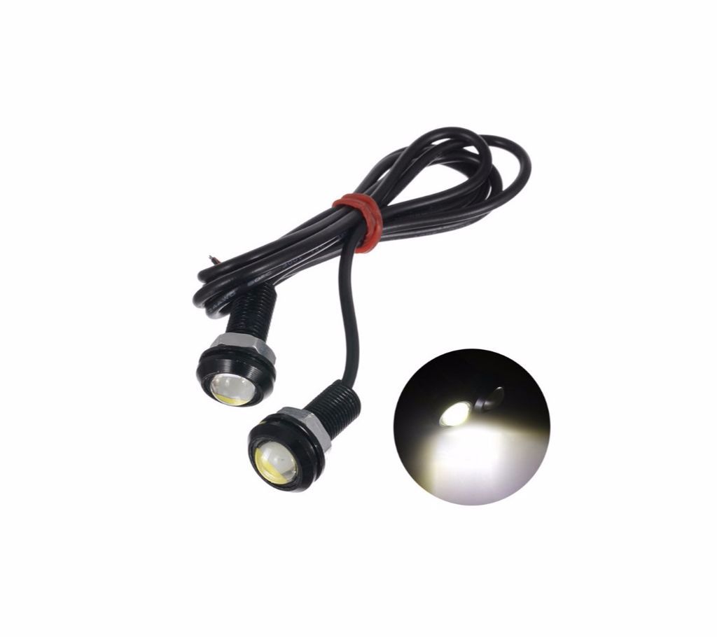 9W Eagle Eye Ultra-thin Rogue Screw Counter-reverse Waterproof LED Light 2 Pcs
