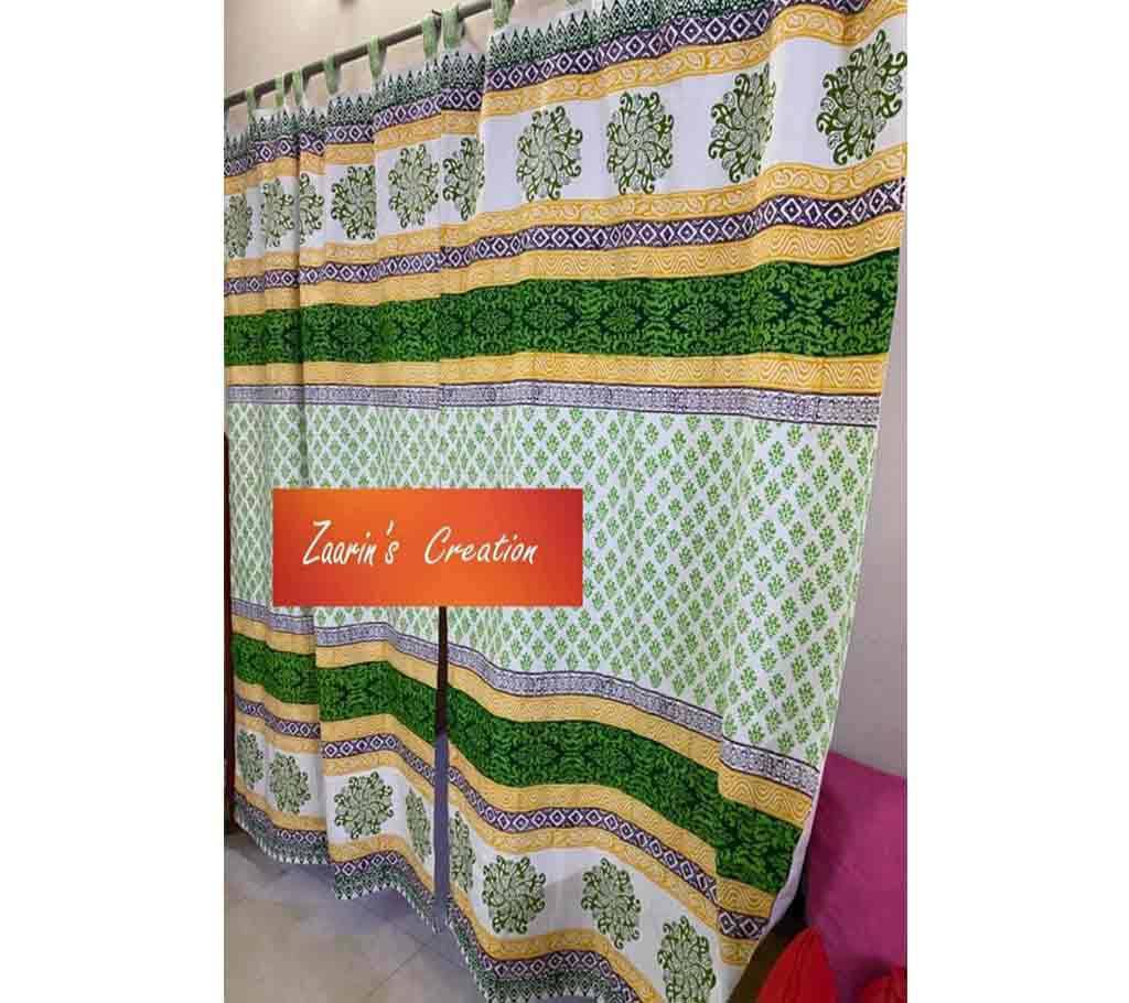 Cotton Curtains  Green 