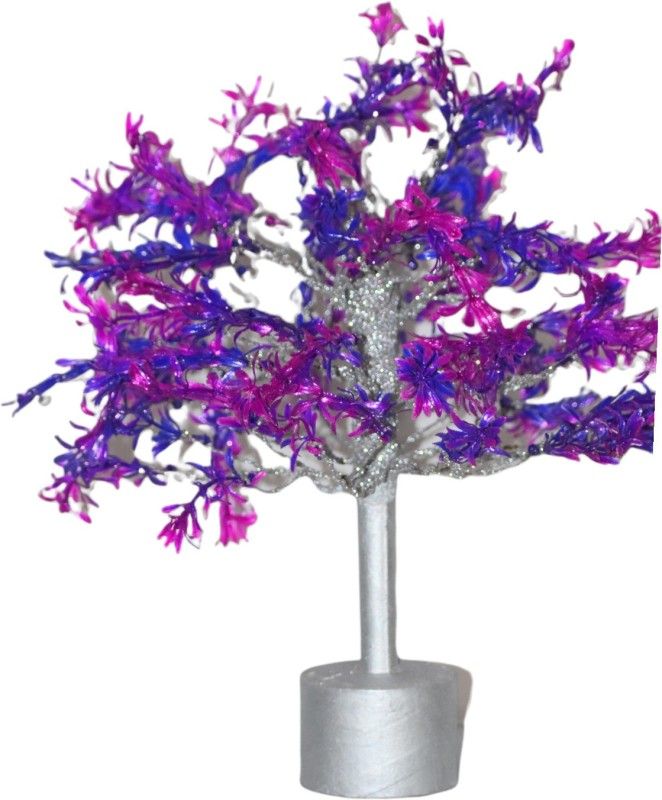 Grewia Artificial Shine Tree Artificial Plant  (40 cm, Purple)
