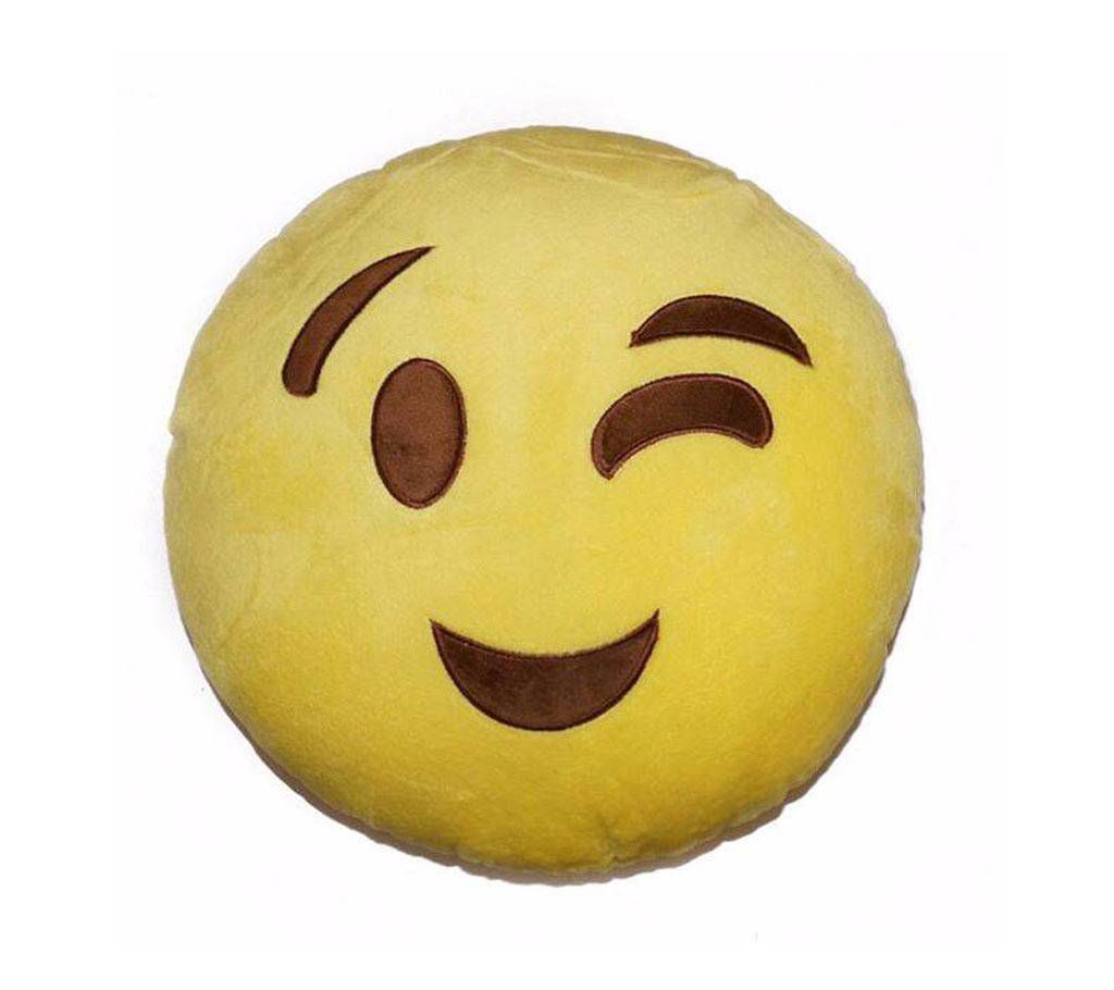 Wink Emoji pillow
