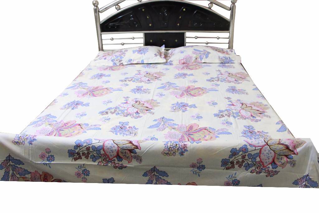 Home Tex Cotton Bedsheet and Pillow Set