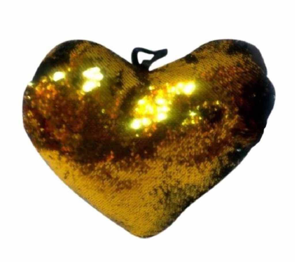 Heart Shape Mermaid Pillow-Gold&Black