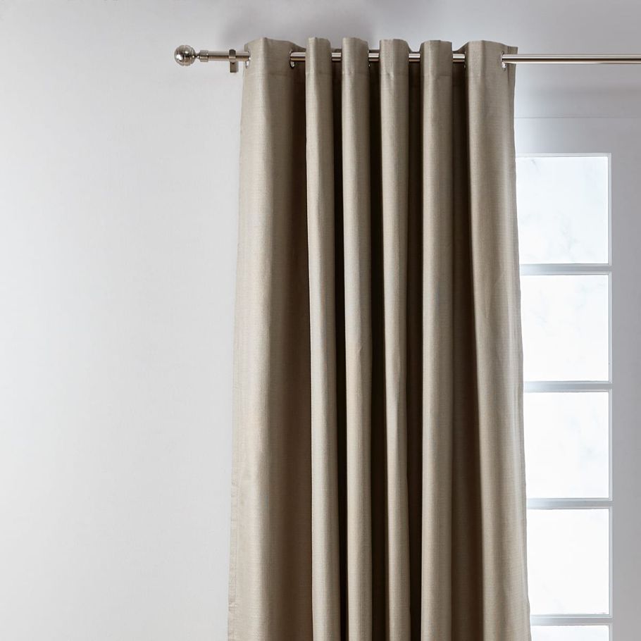 Stockholm Wide Width Curtain - Taupe