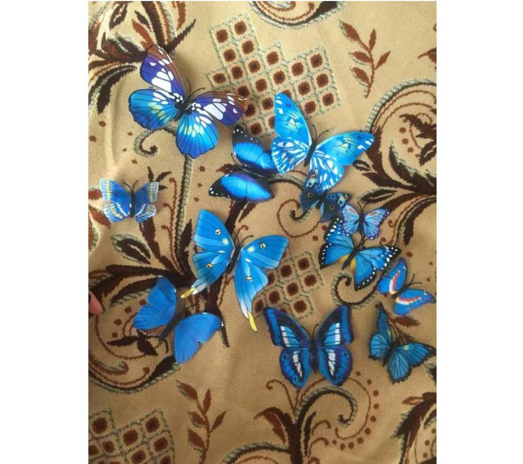 3D Blue Butterfly (12 pieces )