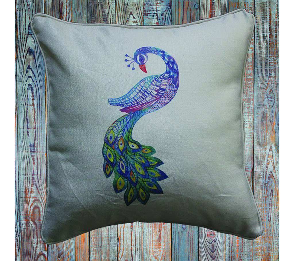 peacock printed Cushion cover 