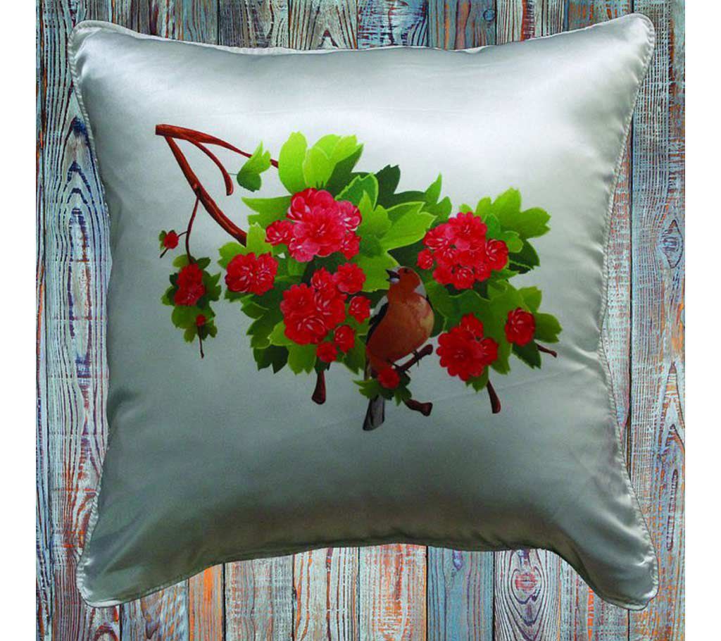 Bird In Flower printed cushion cover 