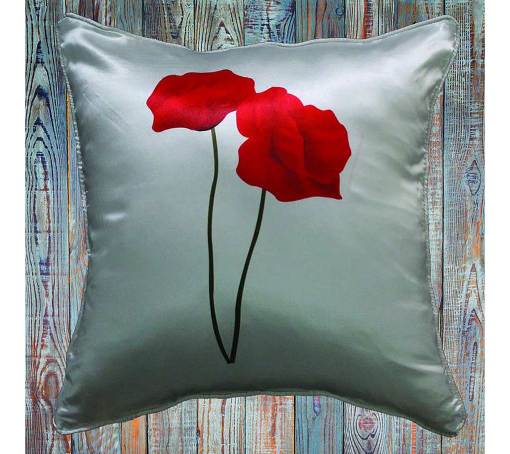 Flower printed cushion cover