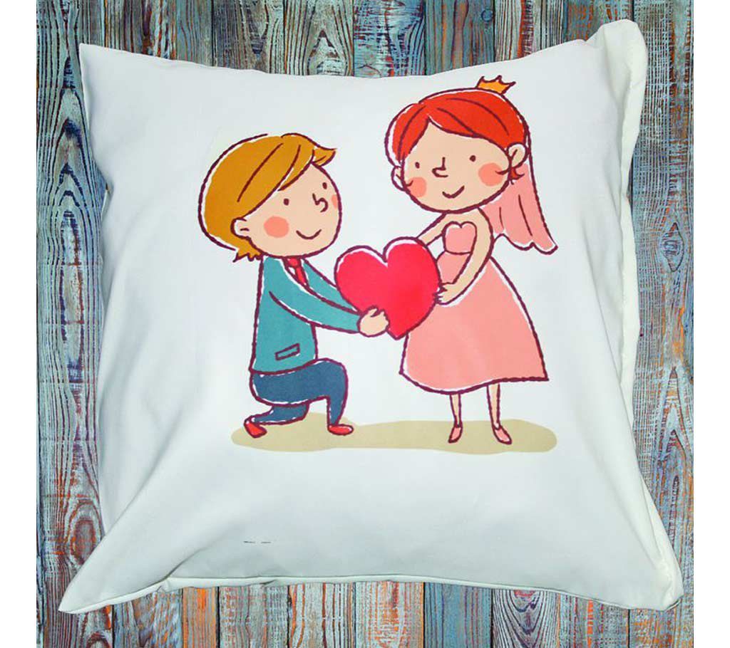 Couple Love printed cushion cover